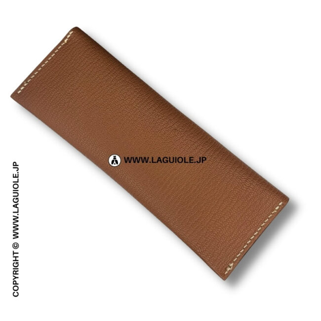 ソムリエナイフ用ラグジュアリーバイカラーレザーシース ブラウン/オレンジ