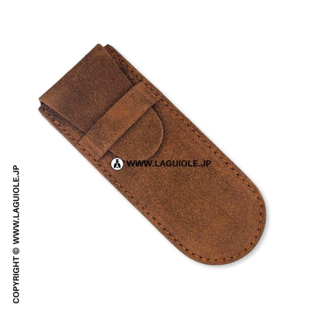 ブラウンヌバックレザーシース