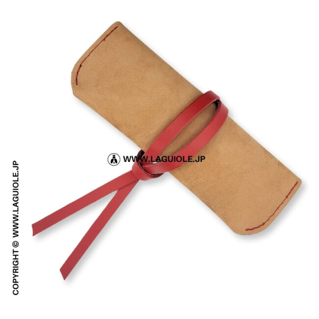 ブラウンレザーシース ストラップ付き