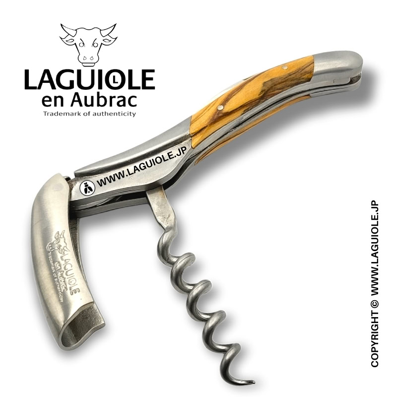 ラギオール ソムリエナイフ、オリーブウッドハンドル | LAGUIOLE.JP