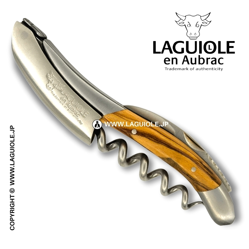 ラギオール ソムリエナイフ、オリーブウッドハンドル | LAGUIOLE.JP 