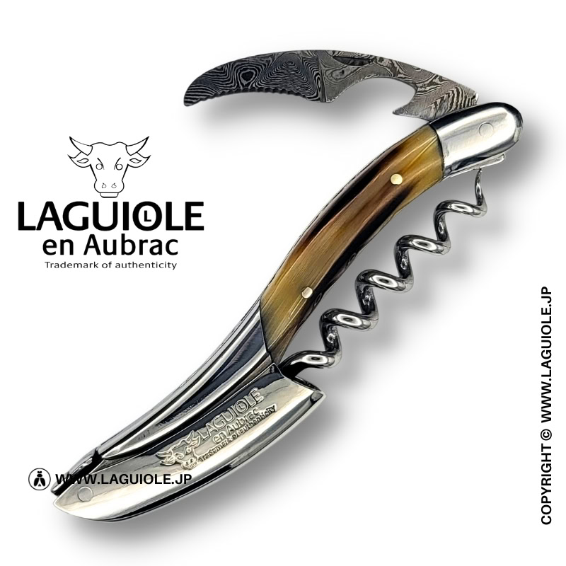 ソムリエナイフ オブラックカウホーン SOM CA SAT