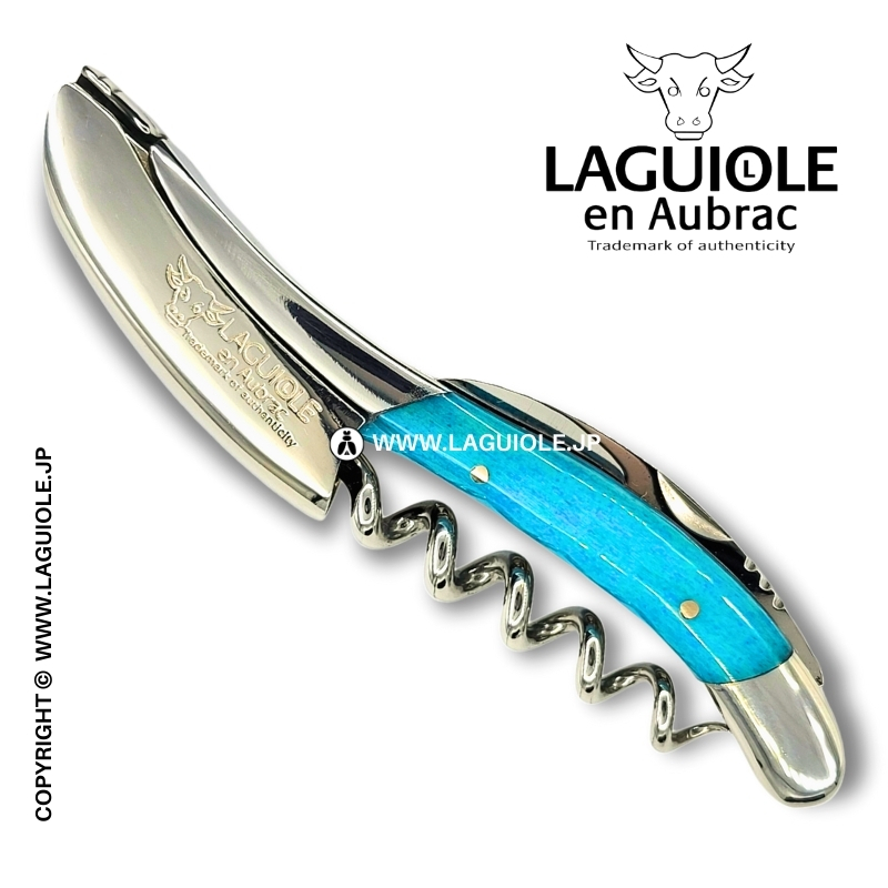 ラギオール ソムリエナイフ、ブルーキャメルボーンハンドル | LAGUIOLE.JP