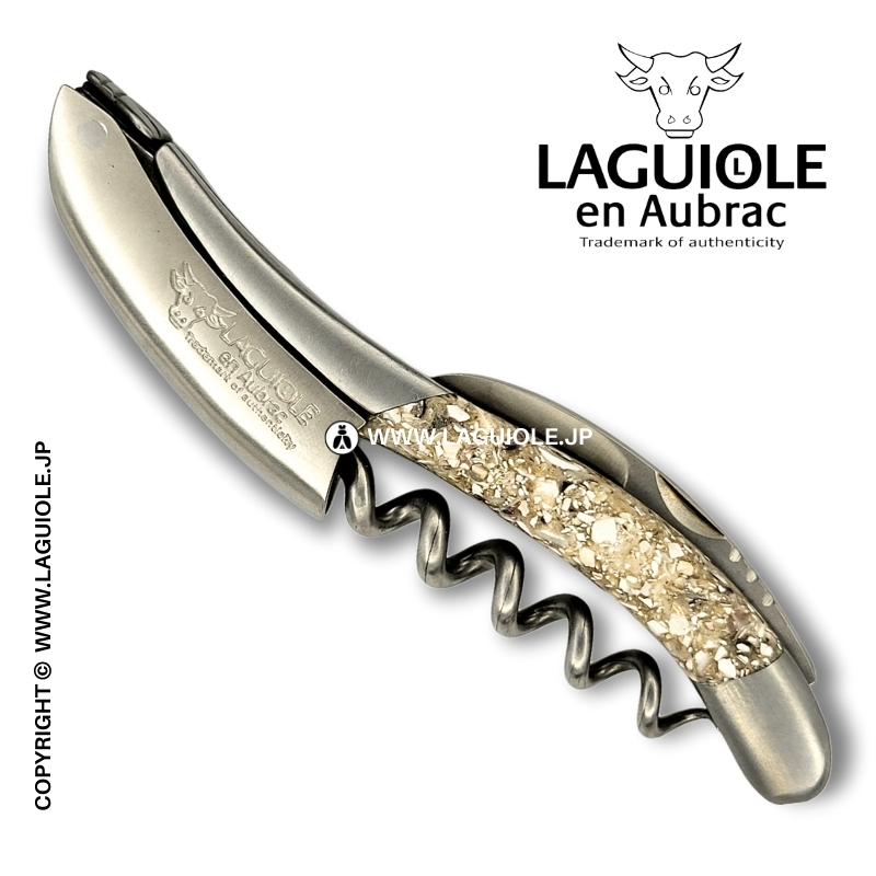 ラギオール ソムリエナイフ、リサイクルオイスターシェルハンドル  