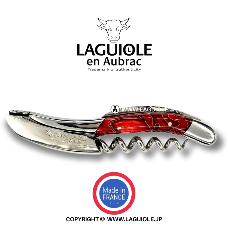 ラギオール ソムリエナイフ、レッドアクリルハンドル | LAGUIOLE.JP