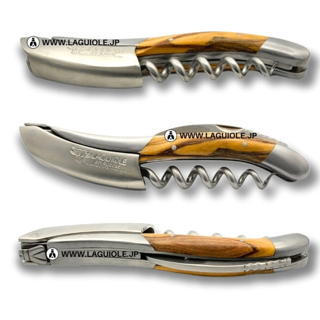 ラギオール ソムリエナイフ、オリーブウッドハンドル