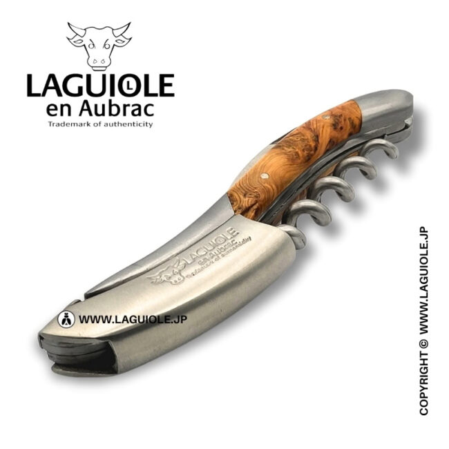 ラギオール ソムリエナイフ、ジュニパーウッドハンドル