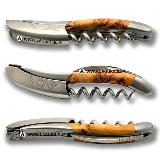 ラギオール ソムリエナイフ、ジュニパーウッドハンドル