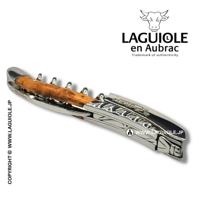 ラギオール ソムリエナイフ、ジュニパーウッドハンドル、ツイストエディション