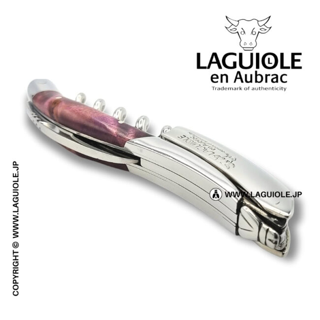 ラギオール ソムリエナイフ、バーガンディポプラバールハンドル