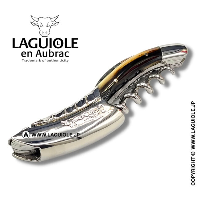 ラギオール ソムリエナイフ、ビーフホーンハンドル、ツイストエディション