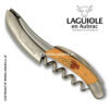 ラギオール ソムリエナイフ、ブドウ象嵌細工とジュニパーウッドハンドル