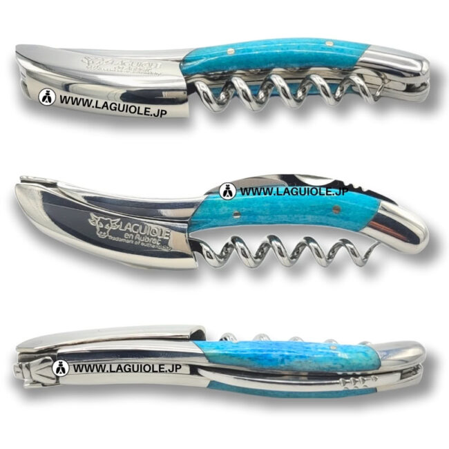 ラギオール ソムリエナイフ、ブルーキャメルボーンハンドル