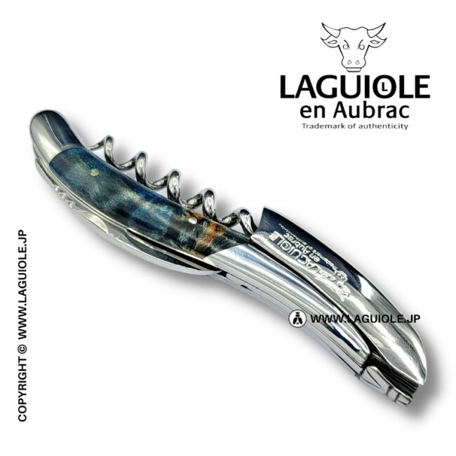 ラギオール ソムリエナイフ、ブルーポプラバールハンドル