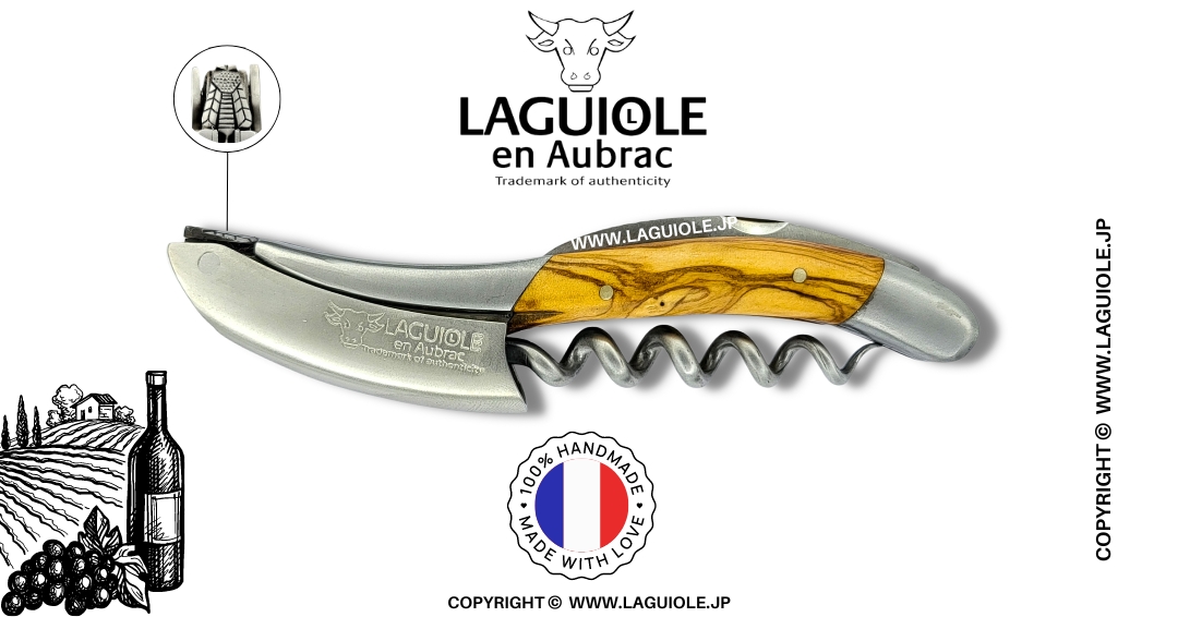 ラギオール　ライヨール　グリーンハンドル ラギオール ソムリエナイフ、オリーブウッドハンドル | LAGUIOLE.JP