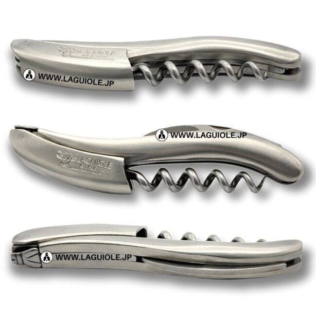 ラギオール ソムリエナイフ、マットステンレススチールハンドル