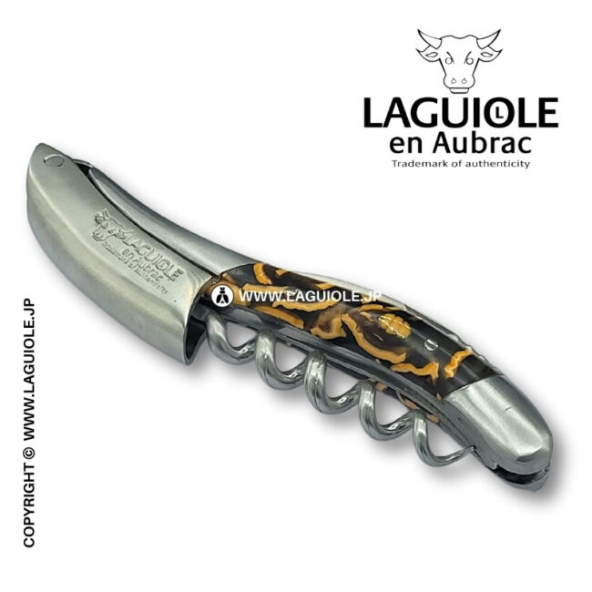 ラギオール ソムリエナイフ、リサイクルクルミ殻ハンドル