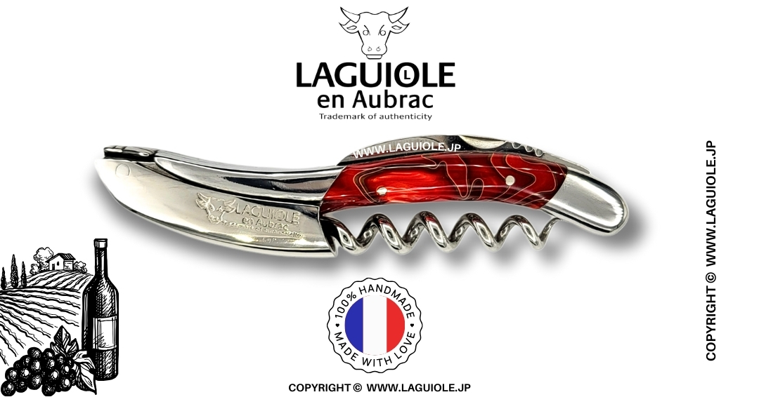 ラギオール ソムリエナイフ、レッドアクリルハンドル | LAGUIOLE.JP