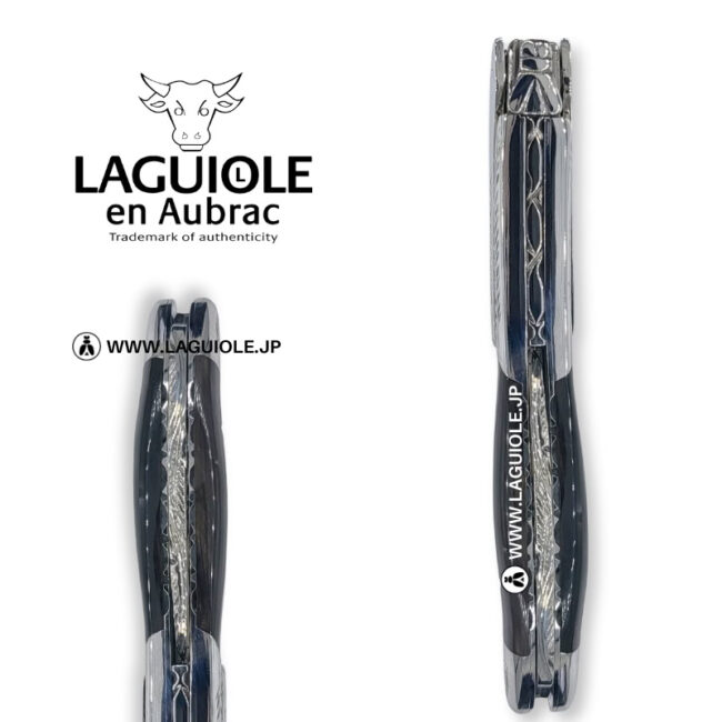 ラギオール ソムリエナイフ、彫刻ボルスターとバッファローホーンハンドル