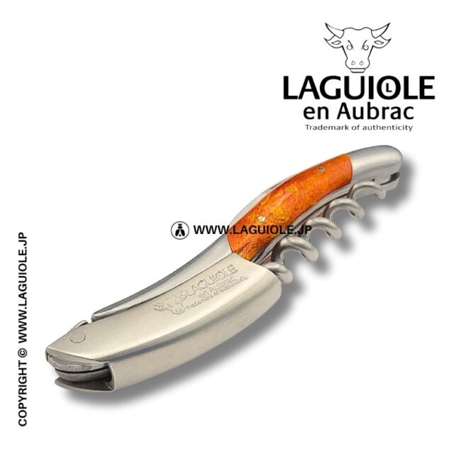 ソムリエナイフ　LAGUIOLE ラギオール ソムリエナイフ オレンジチーズウッドハンドル – フランス