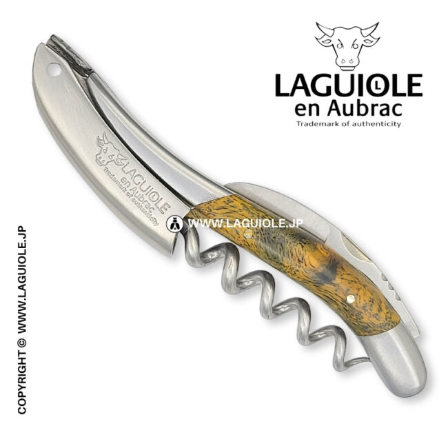 ラギオール ソムリエナイフ、グリーンチーズウッドハンドル